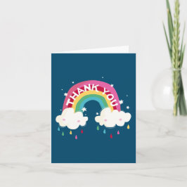 Niedlicher Regenbogen Dankeschön Karte