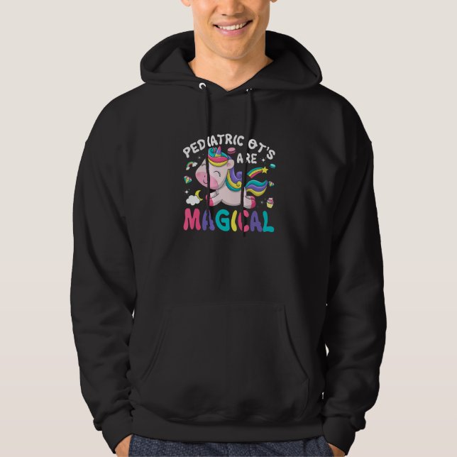 Niedlicher Regenbogen Einhorn Hoodie (Vorderseite)