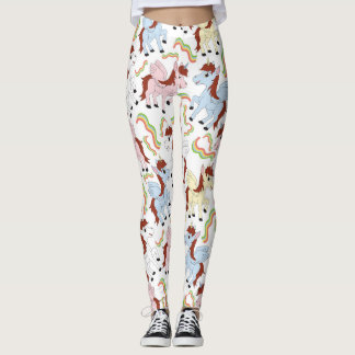Niedlicher Regenbogen Einhorn Party Leggings