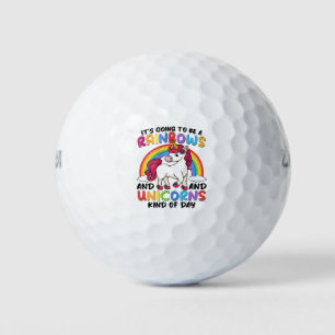 Niedlicher Regenbogen Einicorn Cool Geburtstag Zur Golfball