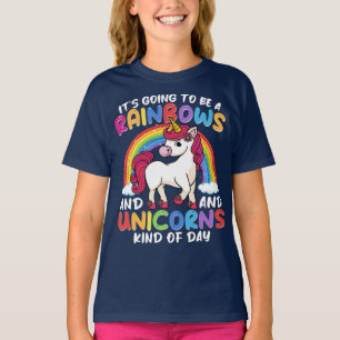 Niedlicher Regenbogen Einicorn Cool Geburtstag Zur T-Shirt
