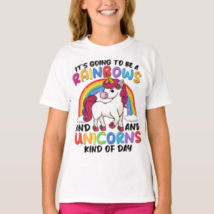 Niedlicher Regenbogen Einicorn Cool Geburtstag Zur T-Shirt