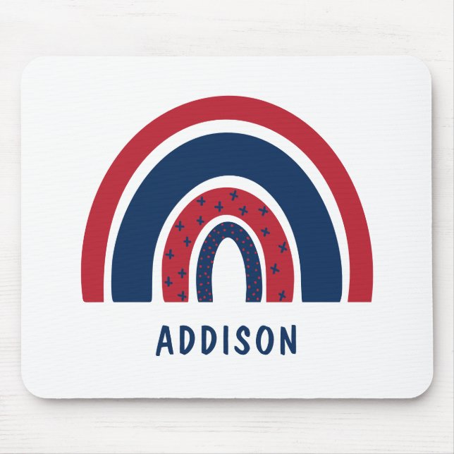 Niedlicher Regenbogen Einzigartiger Junge Personal Mousepad (Vorne)