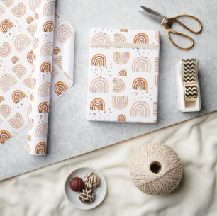 Niedlicher Regenbogen Fall Pastellfarben Wasserfar Geschenkpapier