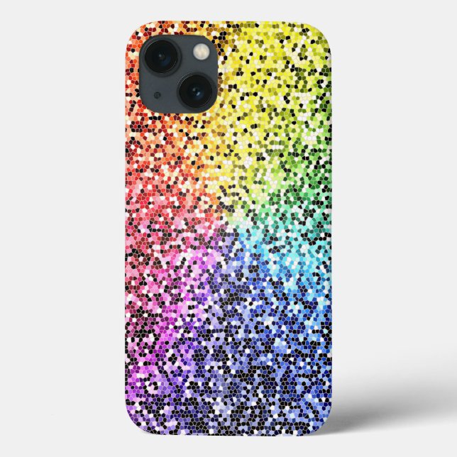 Niedlicher Regenbogen-Glitzer Schutzgehäuse für iP Case-Mate iPhone Hülle (Rückseite)