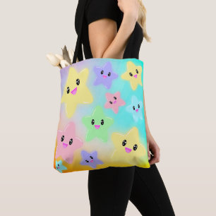 Niedlicher Regenbogen glühender Stars Kawaii Farb