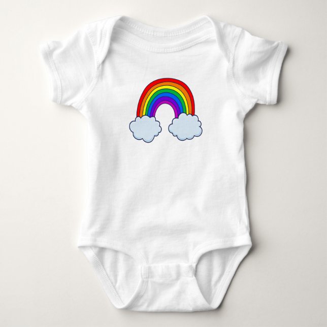 Niedlicher Regenbogen, individuell einstellbar Baby Strampler (Vorderseite)