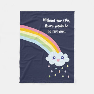 Niedlicher Regenbogen Inspiration und Motivierend  Fleecedecke