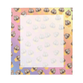 Niedlicher Regenbogen Kacke Emoji Ice Cream Cone M Notizblock