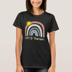Niedlicher Regenbogen-Lehrer Sonderrückseite Bildu T-Shirt