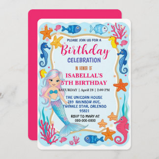 Niedlicher Regenbogen-Meerjungfrau Seepferd Geburt Save The Date