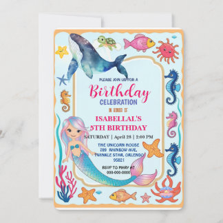 Niedlicher Regenbogen-Meerschildkröte Geburtstag Save The Date