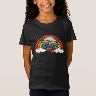 Niedlicher Regenbogen-Mops T-Shirt