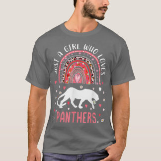 Niedlicher Regenbogen nur ein Mädchen, das Panther T-Shirt