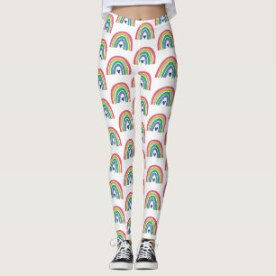 Niedlicher Regenbogen Rosa Limones blaues Herz Leggings