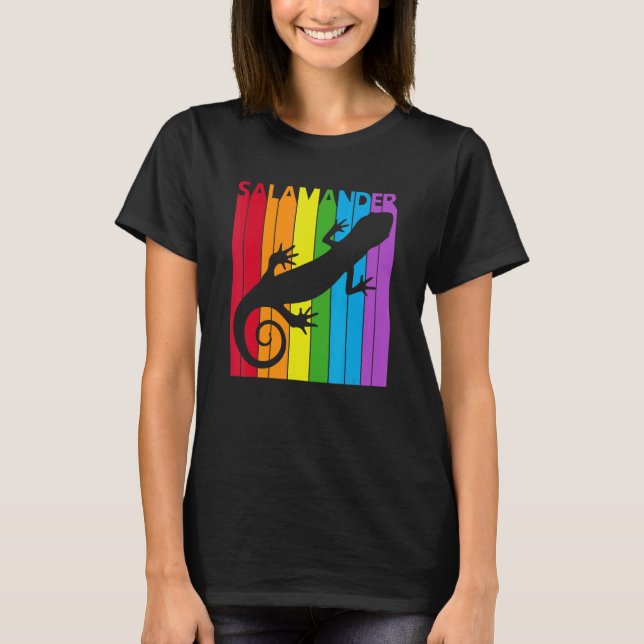 Niedlicher Regenbogen-Salamander T-Shirt (Vorderseite)