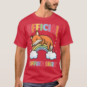 Niedlicher Regenbogen Schlafen Pajama Napping Vien T-Shirt