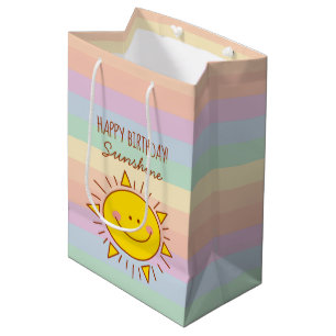 Niedlicher Regenbogen Sonnenschein Kinder glücklic Mittlere Geschenktüte