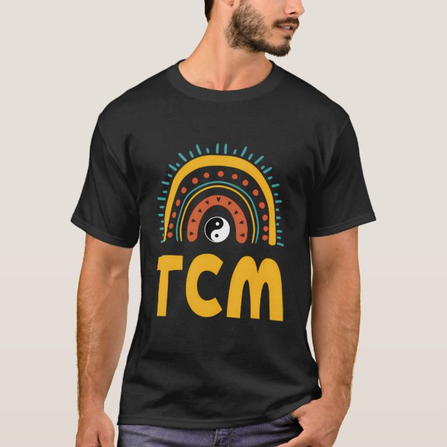 Niedlicher Regenbogen Tcm Boho mit Yin Yang Outfit T-Shirt (Vorderseite)