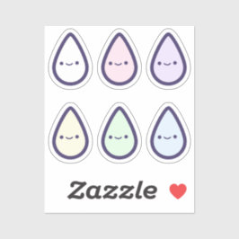 Niedlicher Regenbogen Tropfen Aufkleber