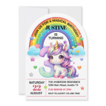 Niedlicher Regenbogen und Einhorn 3. Geburtstag Pa