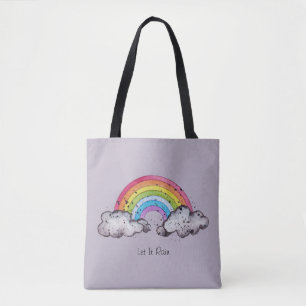 Niedlicher Regenbogen und Wolken