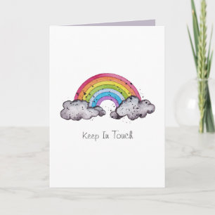 Niedlicher Regenbogen und Wolken Karte
