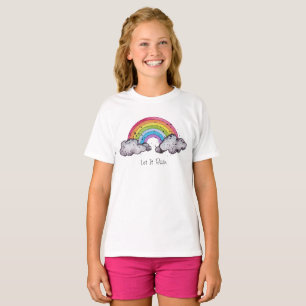 Niedlicher Regenbogen und Wolken T-Shirt