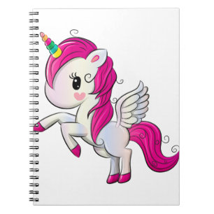 Niedlicher Regenbogen Unicorn Notizblock