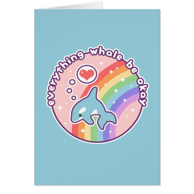 Niedlicher Regenbogen-Wal (Vorne)