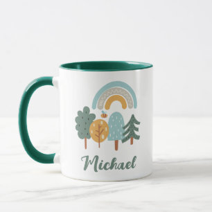Niedlicher Regenbogen-Zauberwald Tasse