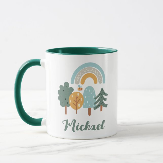 Niedlicher Regenbogen-Zauberwald Tasse (Links)