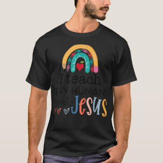 Niedlicher Regenbogen zurück zur Schule, lehre ich T-Shirt