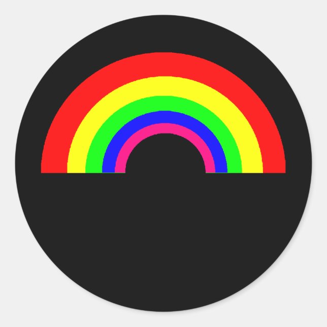 Niedlicher Regenbogenaufkleber Runder Aufkleber (Vorderseite)