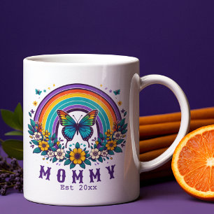Niedlicher Regenbogenschmetterling - Neues Mummy-G Kaffeetasse