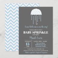Niedlicher Regenschirm Blue Baby Sprinkle oder Bab