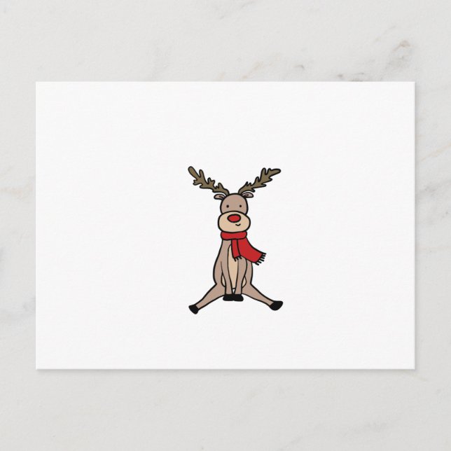 NIEDLICHER REINDEER, Rudolph Postkarte (Vorderseite)