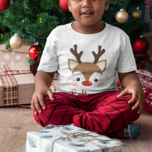 Niedlicher Reinhirtenname in Roten Weihnachten T-Shirt