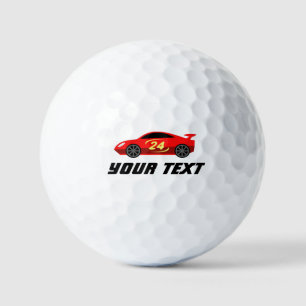 Niedlicher Rennwagen-Golfball für Minigolf Golfball