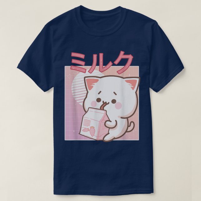 Niedlicher Retro 90er japanischer Kawaii Strawberr T-Shirt (Design vorne)