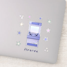 Niedlicher Retro Arcade Game Kindergeburtstag Aufkleber