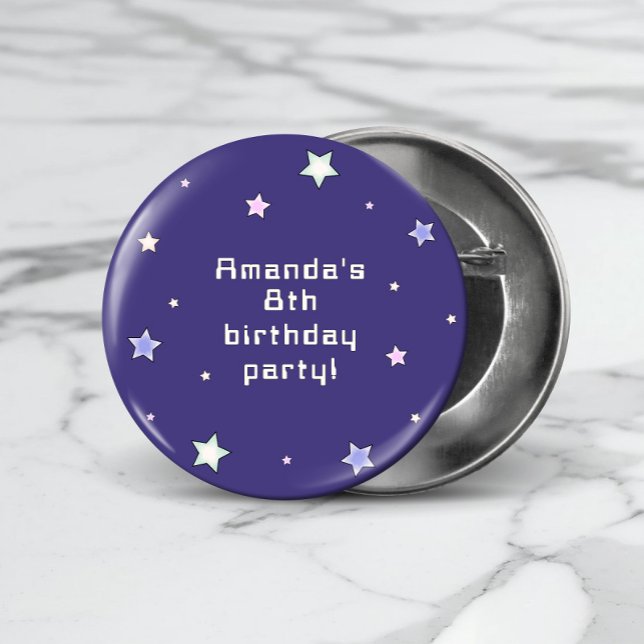 Niedlicher Retro Arcade Game Kindergeburtstag Button (Von Creator hochgeladen)