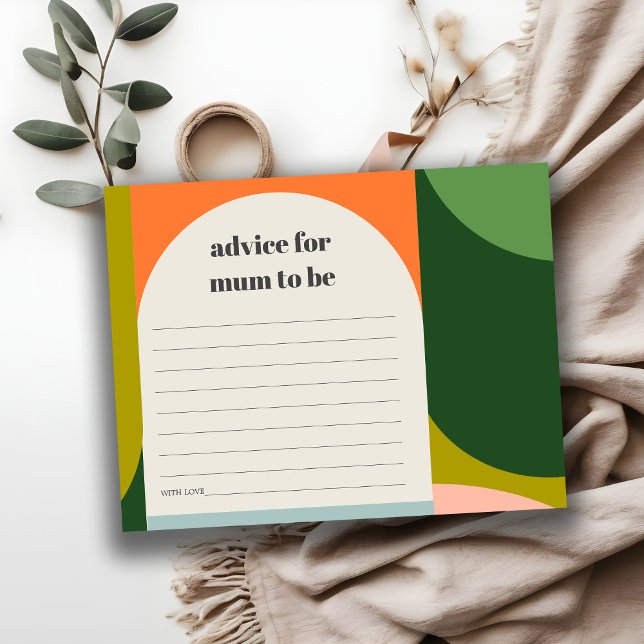 Niedlicher Retro Arch Advisor für Mum Baby Dusche Begleitkarte (Von Creator hochgeladen)