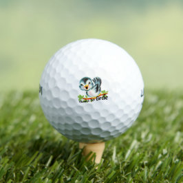 Niedlicher Retro-Bird Geboren für Birdie Golfers-G Golfball