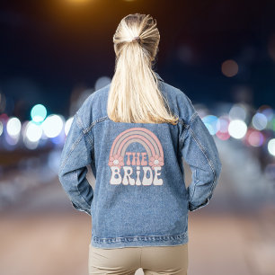 Niedlicher Retro-Bridge-Junggeselinnen-Abschied Jeansjacke