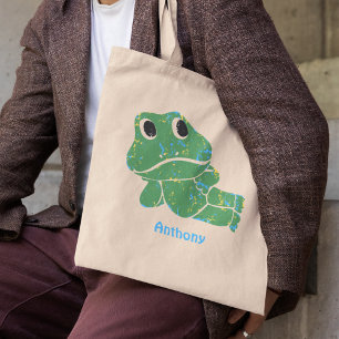 Niedlicher Retro Frog Graphic Personalisiert Tragetasche