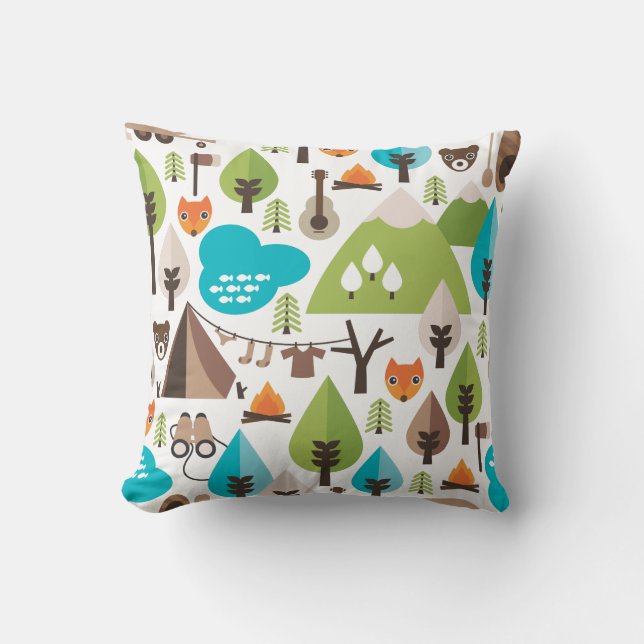 Niedlicher retro Fuchstiermuster-Kissenkasten Kissen (Vorderseite)