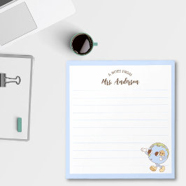 Niedlicher Retro-Funny Globe zurück zur Schule Notizblock