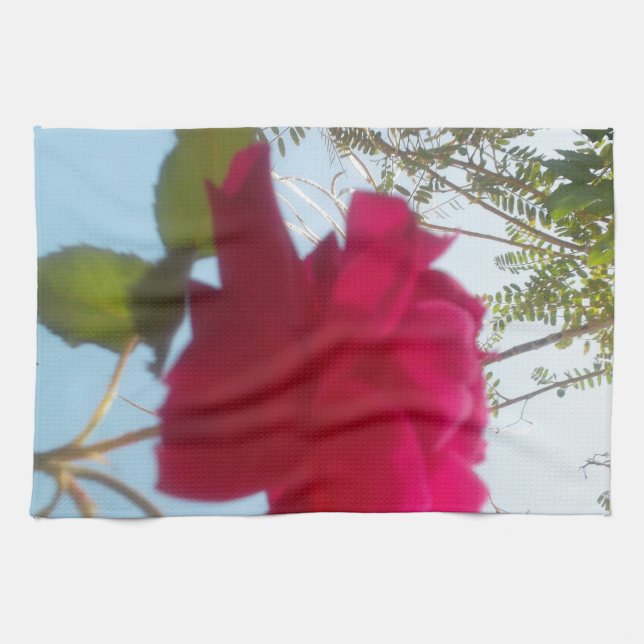 Niedlicher Retro Hakuna Matata Geschenk Blaues Grü Handtuch (Horizontal)