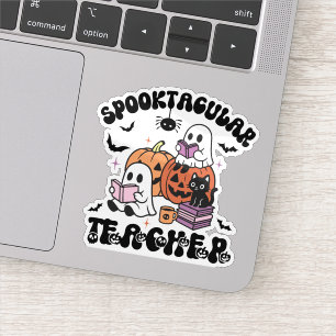 Niedlicher Retro Halloween Spooktacular-Lehrer Aufkleber